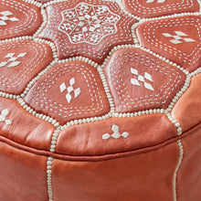 Load image into Gallery viewer, *PRE-ORDER* Moroccan Leather Stool Natural Colour