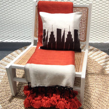 Load image into Gallery viewer, Dubai Skyline Cotton Cushion Cover Dark Brown 45x45cm