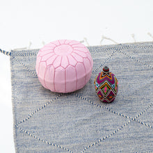 Load image into Gallery viewer, Moroccan Leather Pouf Pink- Khessa